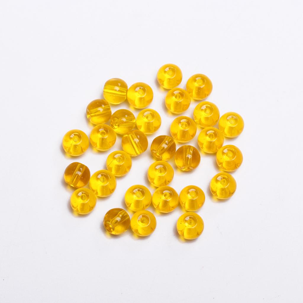 6/10mm 20/30Pcs for Jewelry Making Diy Bracelet Necklace Citrines Beads Handwork Natural Stone Yellow Crystal Beading Accessories Delicate Jewelry