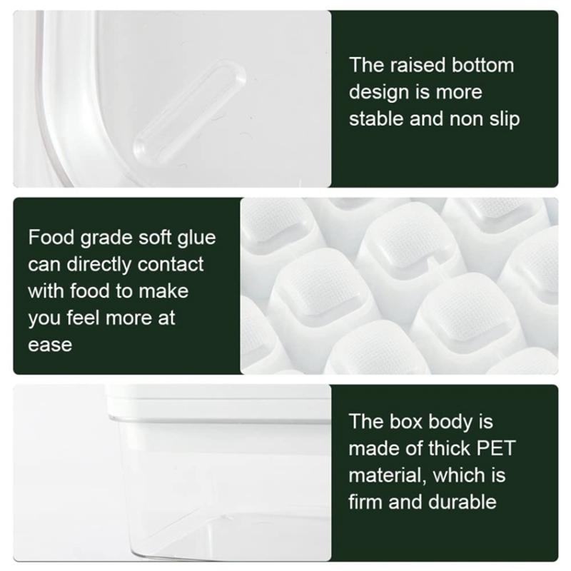 Double Layer Ice Cube Maker Mold Box Kitchen Press Ice Tray with Lid (BPA Free,No FDA Certificate)