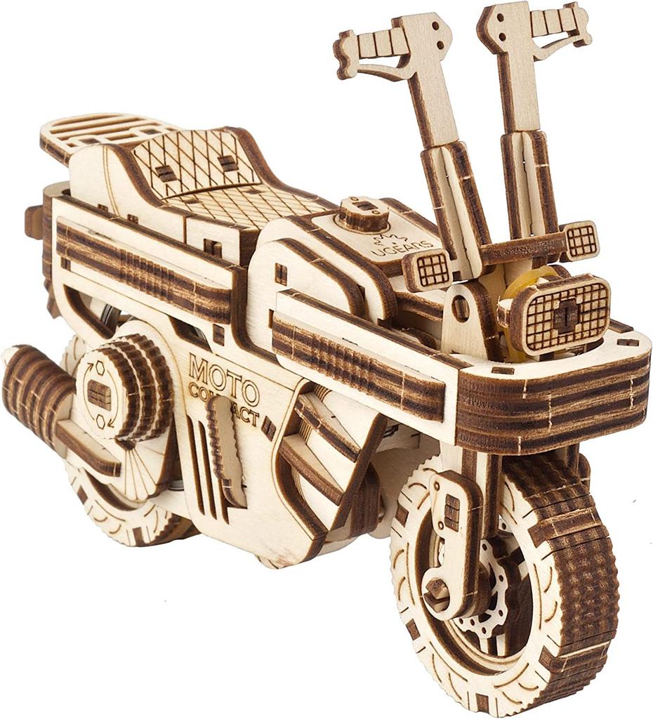 Ugears Moto Compact Folding Scooter 70168 Wooden Puzzle Craft Model No Glue or Tools Required Adults and Children