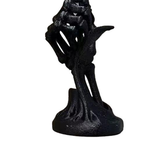 Rose Skeleton Hand Sculpture, 3D Printed Gothic Design Artistic Desktop Decoration, Unique PLA Ornament for Graduates Day Home Decor