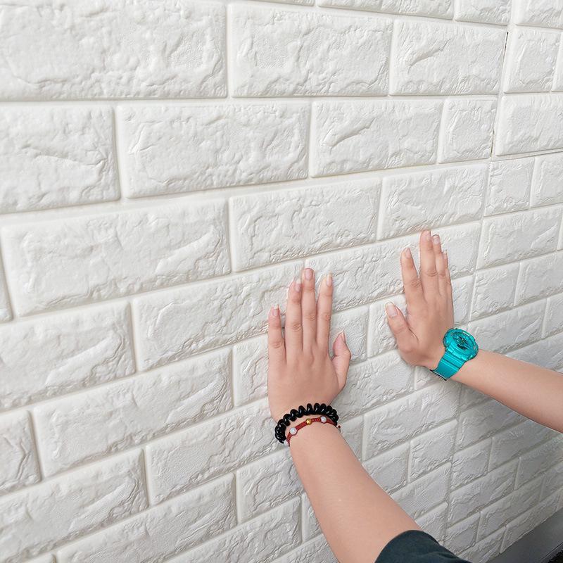 3D Wall Stickers Self Adhesive Foam Brick Room Decor DIY 3D Wallpaper Wall Decor Living Wall Sticker For Kids Bedroom Supplies