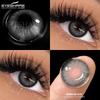 1Pair Black Colored Contact Lenses Yearly Use Soft Cosmetic Eye Beauty Lenses for Eye Dark Color Eye Cosmetics