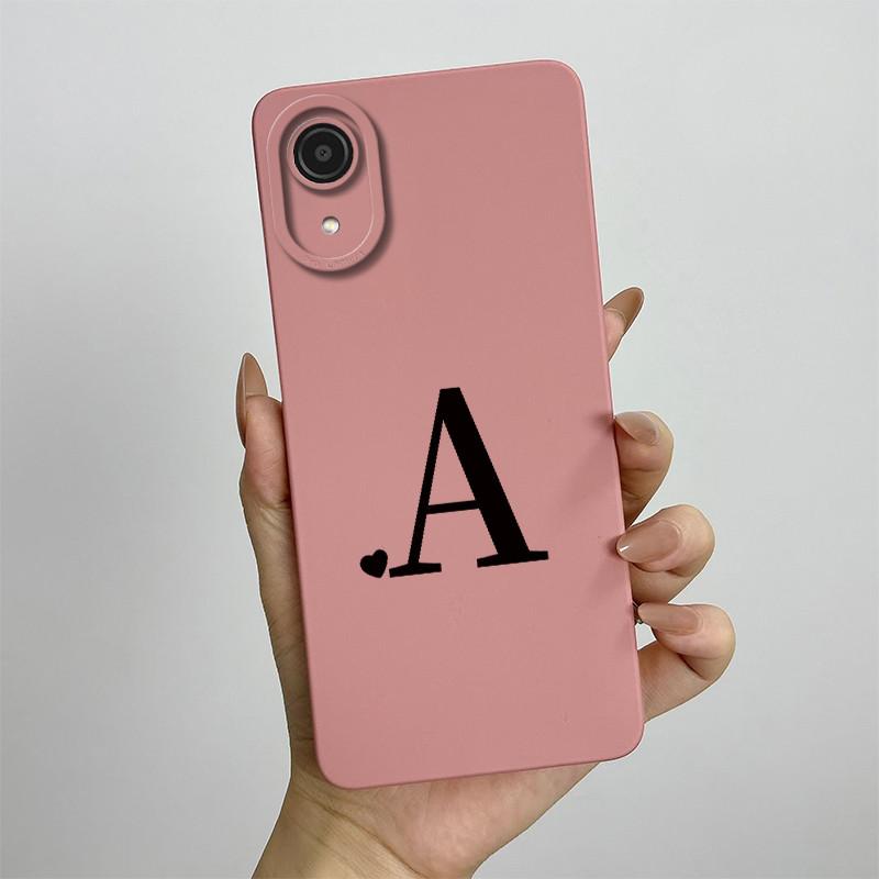 For Samsung A03 Core Case Galaxy A03 Core Cover SM-A032F SM-A032F SM-A032 Luxury Letters Square Phone Case Shockproof Back Cover