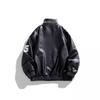Leather Jacket Men's Cycling New Autumn Stand-up Collar Locomotive Suit PU Leather Jacket Korean Version Trend Embroidered American Casual Coat