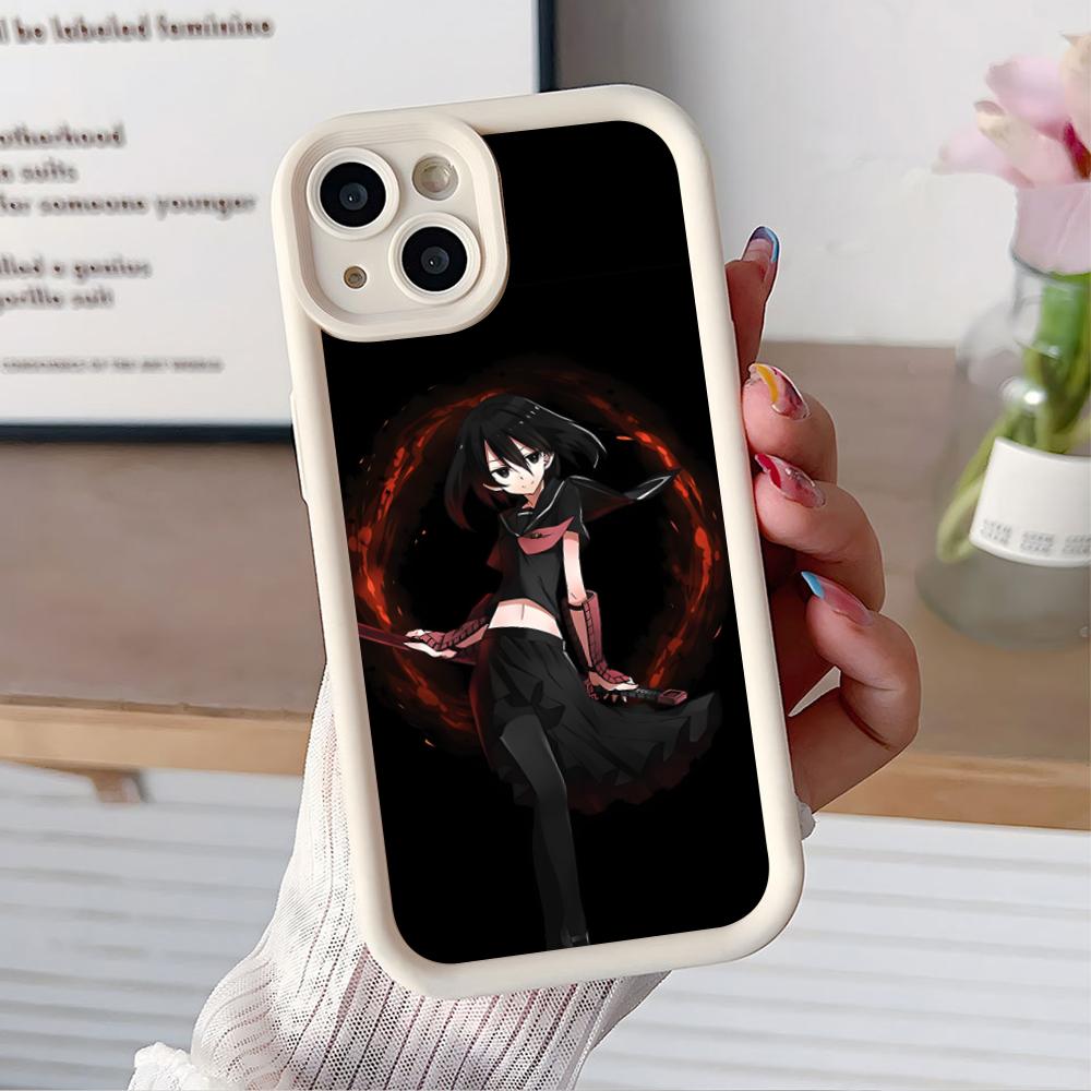 Akame Kurome Thicken TPU Mobile Phone Case for iPhone 17 16 15 14 13 12 11 Air Pro Max Plus Colorful Cover