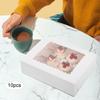 10 Pieces Cupcake Boxes Carrier Holders Bakery for Cookie Pastries