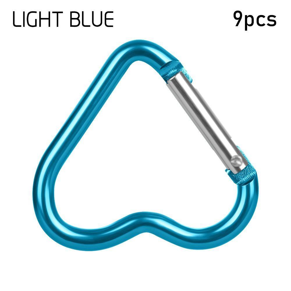Hanging Outdoor Camping Tool Aluminum Carabiner Heart-shaped Buckles Keyring Hook Keychain Clip