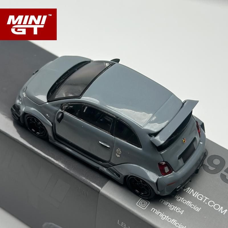 AAYS1 MINIGT 1:64 Abarth 595 LB-WORKS x Abas Works Grey alloy car Model 995