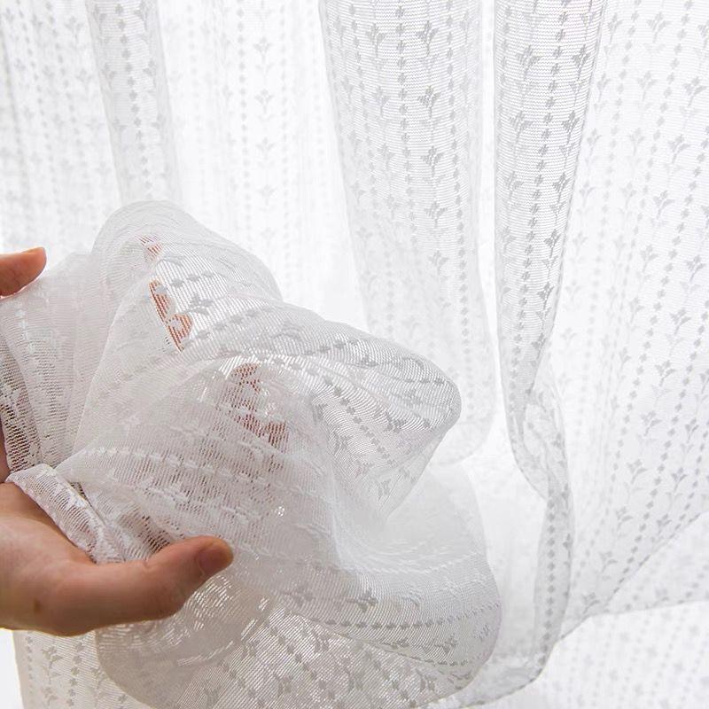 Белая цветочная вышитая прозрачная штора, вуалевая занавеска для столовой, гостиной, спальни, раздвижной стеклянной двери, домашнего декора