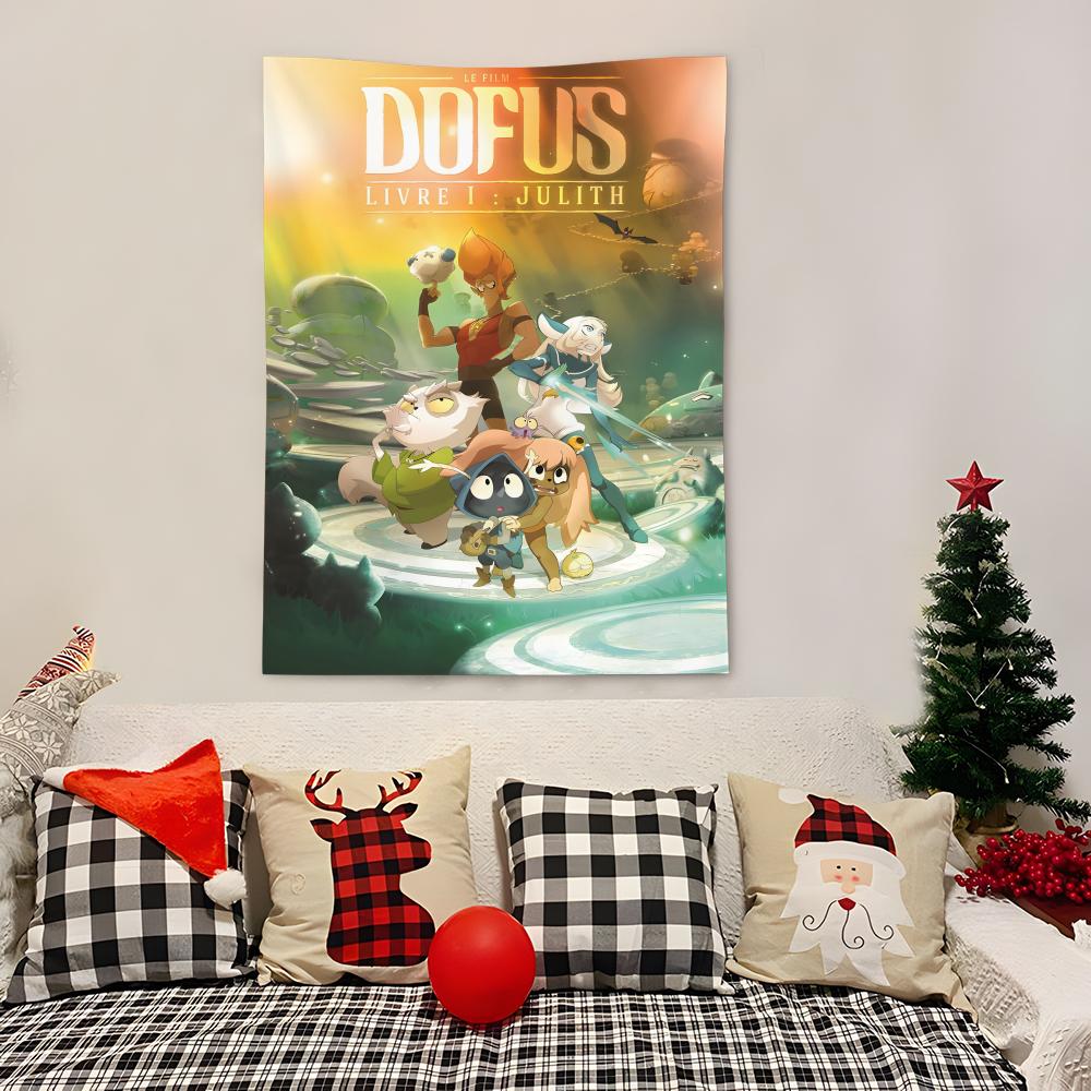 Pretty Video Game Ddofus Tapestry Decoration Art Microfiber Background For Bedroom Living Bar Garden Outdoor Festival
