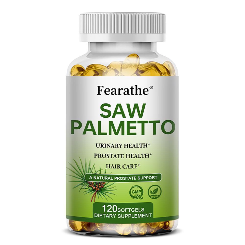Saw palmetto promotes prostate and urinary system health, 120 capsules