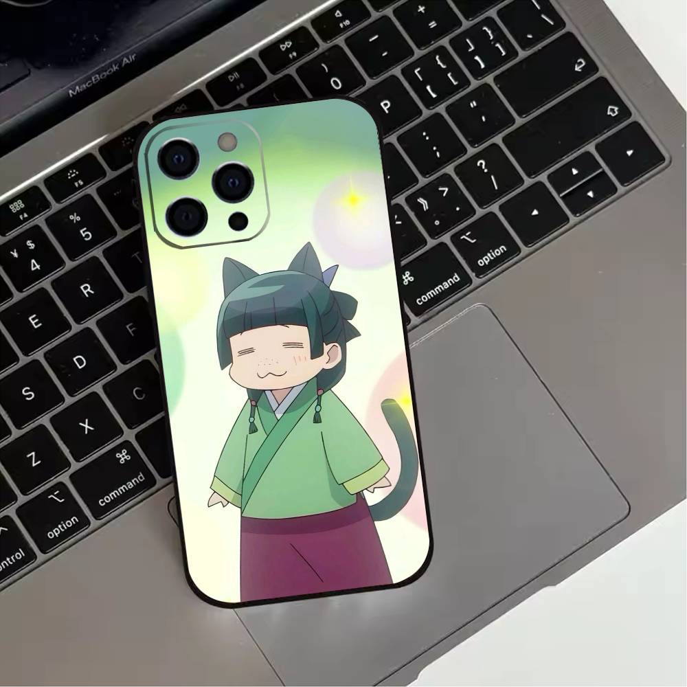 The Apothecary D-Diaries Maomao Phone Case For iPhone 17,16,15,14,13,12,11 Plus,Pro Max,XS,Soft Silicone Black Cover