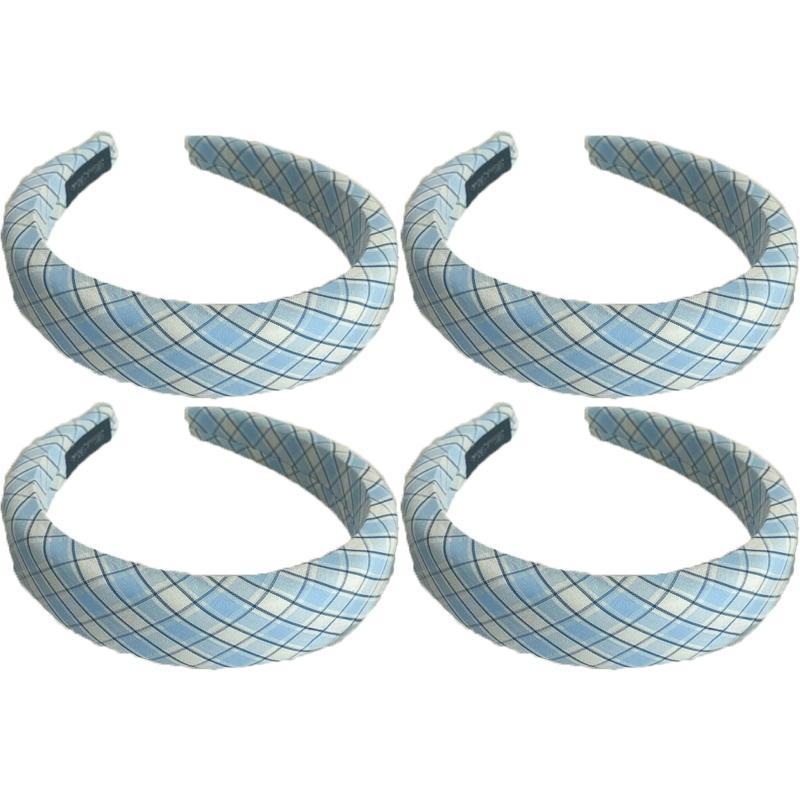 Cloth Plaid Sweet Headband Women's Korean Fashion Fresh Hair Band Outdoor Hair Accessories