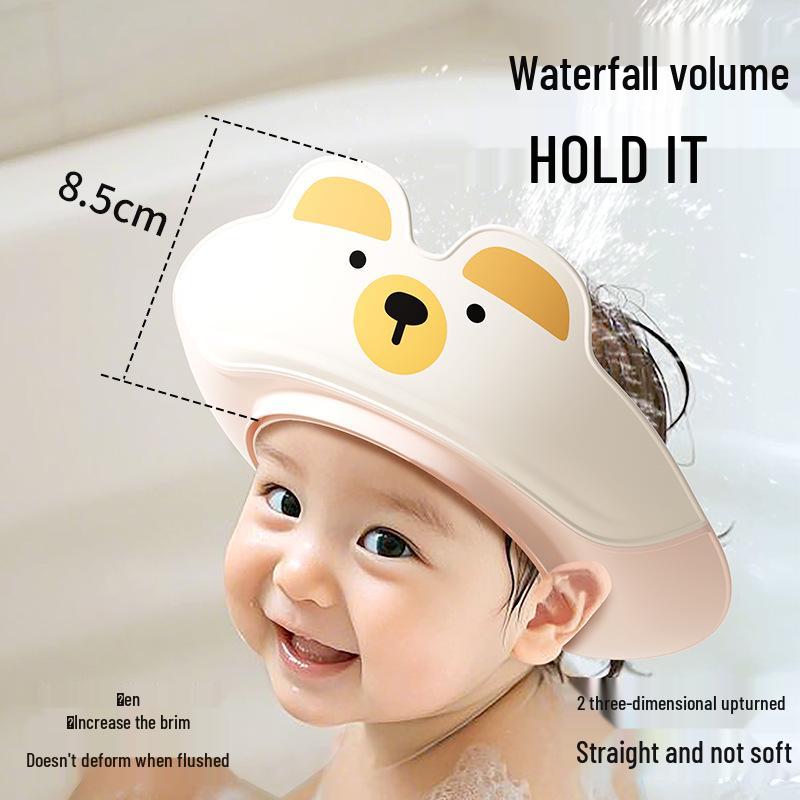 Waterproof Baby Shampoo Cap with Ear Protection - Cartoon Bath Hat for Children
