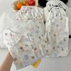 Cute Shiba Inu Cartoon Lace Doll Collar Pajamas Women'S Summer Short-Sleeved Loungewear Three-Piece Set