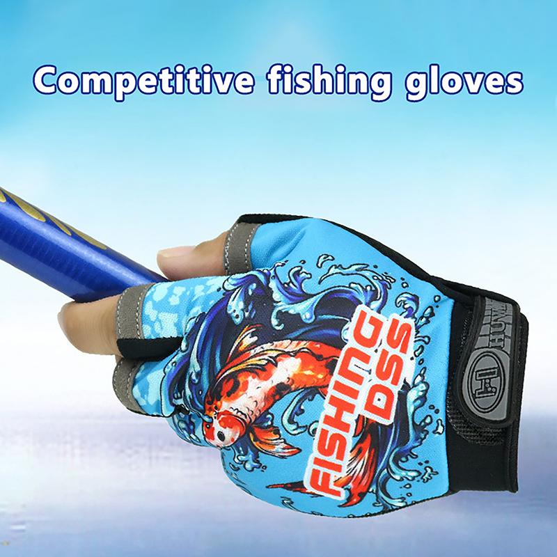 Перчатки для рыбалки Fly Knock Lure для мужчин и женщин, трехпалые, для морской рыбалки, дышащие, спортивные, нескользящие перчатки