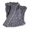 Knitted Cable Wrap with Sleeves Solid Color Hollow Twist Crochet Pattern Women Shawl Scarf