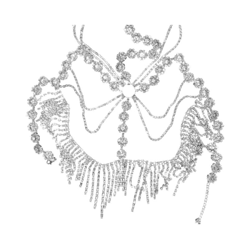 Сверкающая цепочка из страз, маска-вуаль, головной убор для женщин, элегантный, для вечеринки, танцевального костюма, модные аксессуары для волос