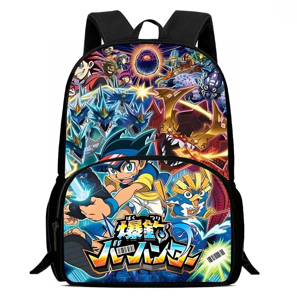 Kids Backpacks Anime Beyblades Boys and Girls Student Birthday Gift Child School Bags Large Capacity Camping Durable Rucksack