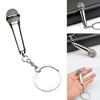 Microphone Pendant Keychain Simulation Mic Shaped Keyring Fashionable Bag Charm Stylish Accessory for Music Lovers
