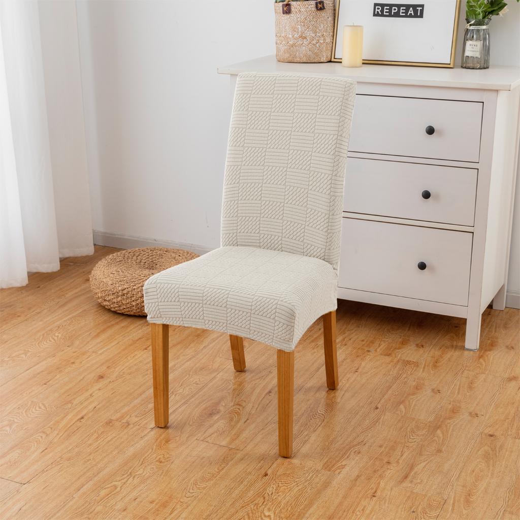 1Pc Thick Stretch Dining Chair Covers ProtectorsJacquard Parsons Chair Slipcover