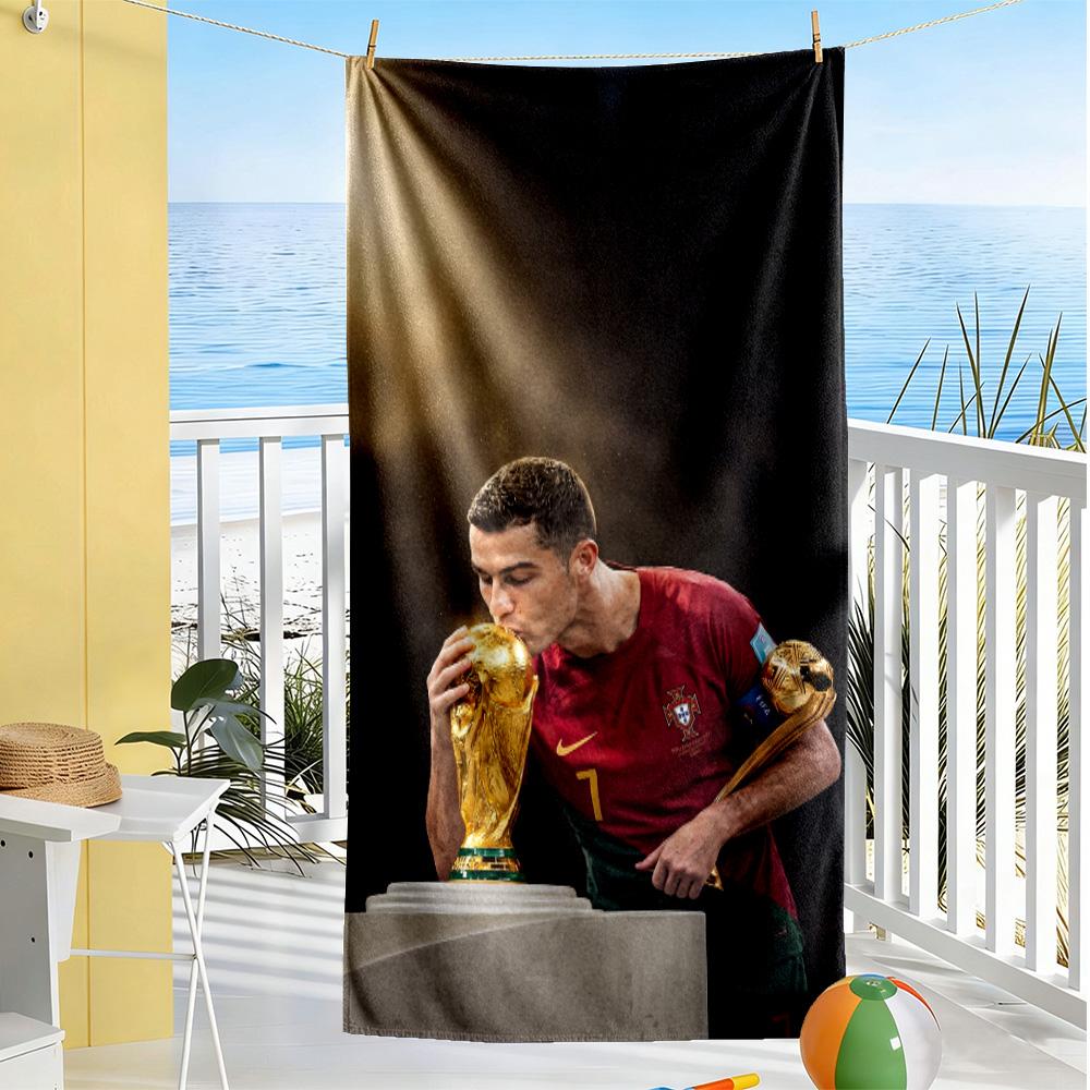 Goal Celebration Moment Beach Towel Quick-Dry Soft Microfiber Comfortable Lightweight Suitable for Swimming, Gym, Camping, Yoga Vacation