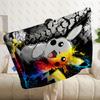 Anime-Picchu-Themed Soft Flannel Blanket All-Season Gift Sofa Bed Travel Office Warmth Wall Decor Autumn Winter P-Pokemo Fans