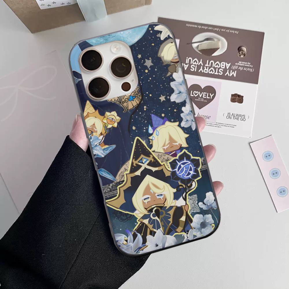 Cookie Run Kingdom Для iPhone 16 15 14 13 12 11 17 Pro Max Plus Волна Гофрированный Чехол для Телефона Защита от Падения