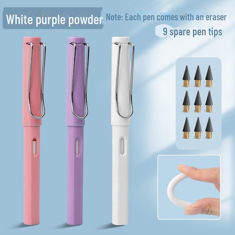 Нетоксичный, не требующий заточки, бесконечный по стиранию, стираемый и долговечный ученический карандаш.