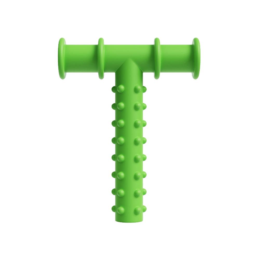 Children's Teething Silicone P-shaped Sensory Chewing Toy Baby Teeth Necklace Grinding Rod Bite Baby