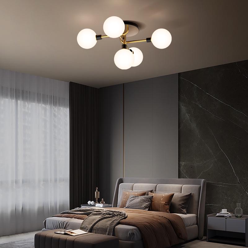 Современный медный потолочный светильник в европейском стиле для спальни или гостиной