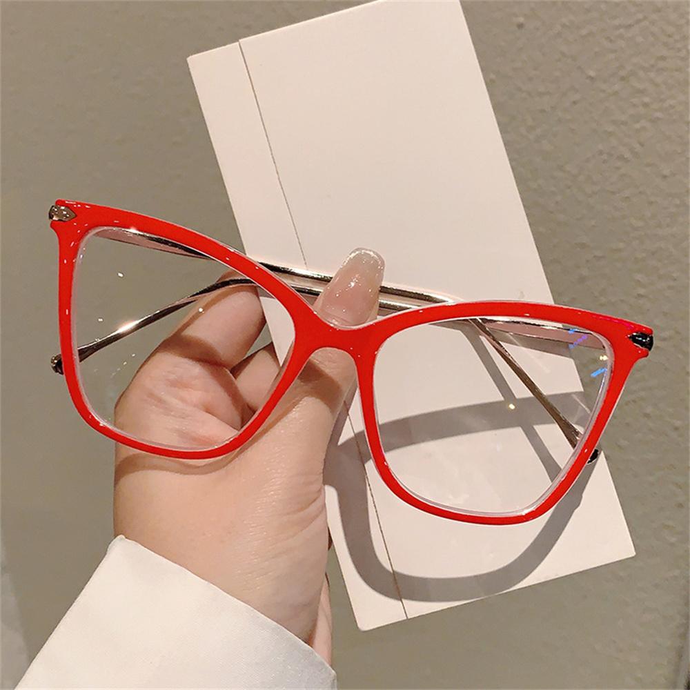 Винтажные очки «кошачий глаз», синий свет, блокирующие прозрачные очки, женские декоративные очки с плоским зеркалом, новинка лета