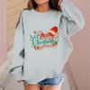 Children's Fashionable Casual Long-sleeved Loose Christmas Print Pullover Sweatshirt
