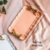 European Style Bow Rectangle Small Decorative Tray for Fruit, Dessert, Cake, and Afternoon Tea