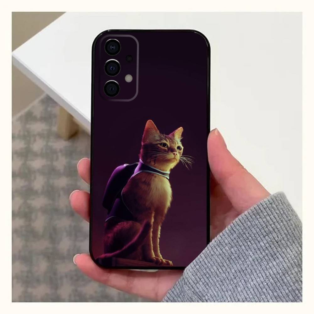 Чехол для телефона Game Stray Cat для Samsung Galaxy A20, A21s, A22, A31, A32, A52, A53, A72, 73, A80, A91 Мягкий черный чехол