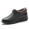 Mom Shoes Cotton Shoes Padded Winter Flat Bottom Non-slip Warm Elderly Middle-aged Women Leather Shoes Old Lady Grandmother Winter Shoes