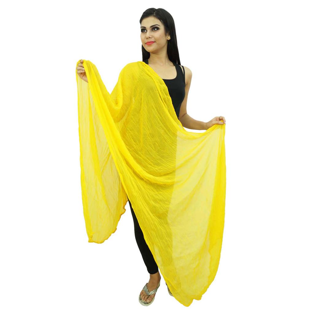 Шифоновая смесь Dupatta модные индийские этнические чунни женские шарфы на плечо