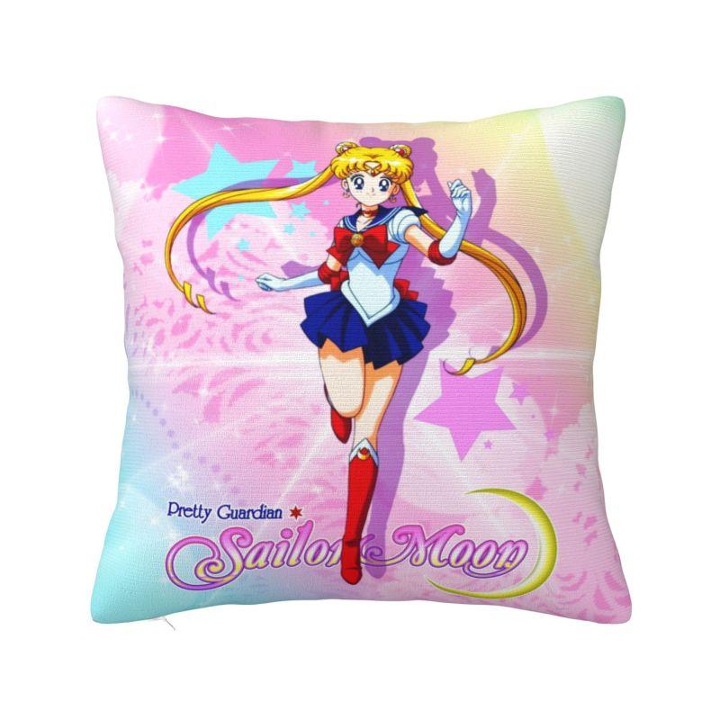 Индивидуальная роскошная наволочка для подушки с мультяшным персонажем Сейлор Мун, мягкая наволочка для декоративной подушки с мультфильмами Луна