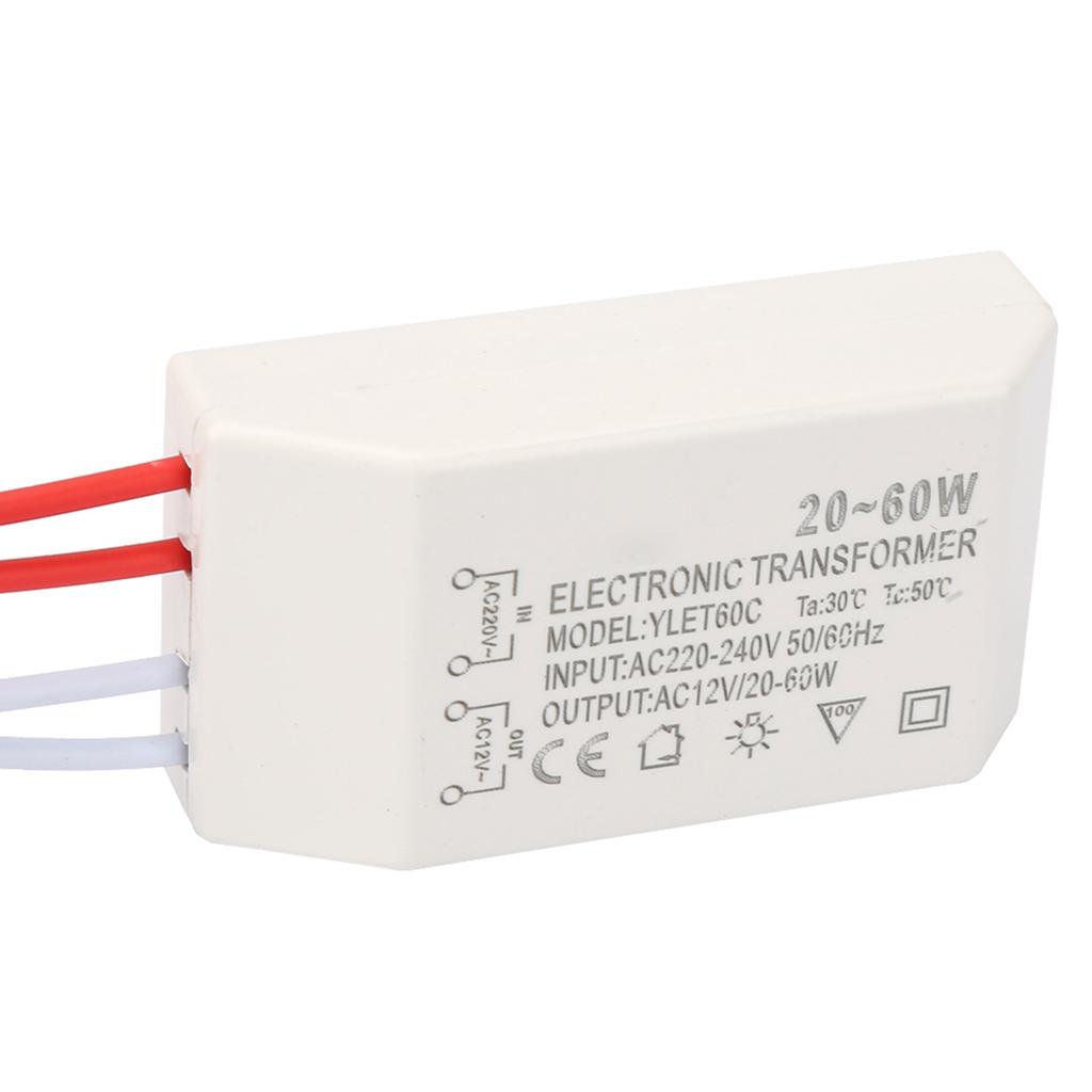 220V to AC 12V Electronic Voltage Converter 20‑60W Smart Power Supply Driver Power Electronic