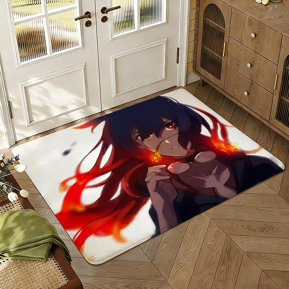 Little Witch Academia Floor Mat Soft Thickened Absorbent Non-Slip Bedroom Living Room Door Mat Home Decor Flannel Rugs
