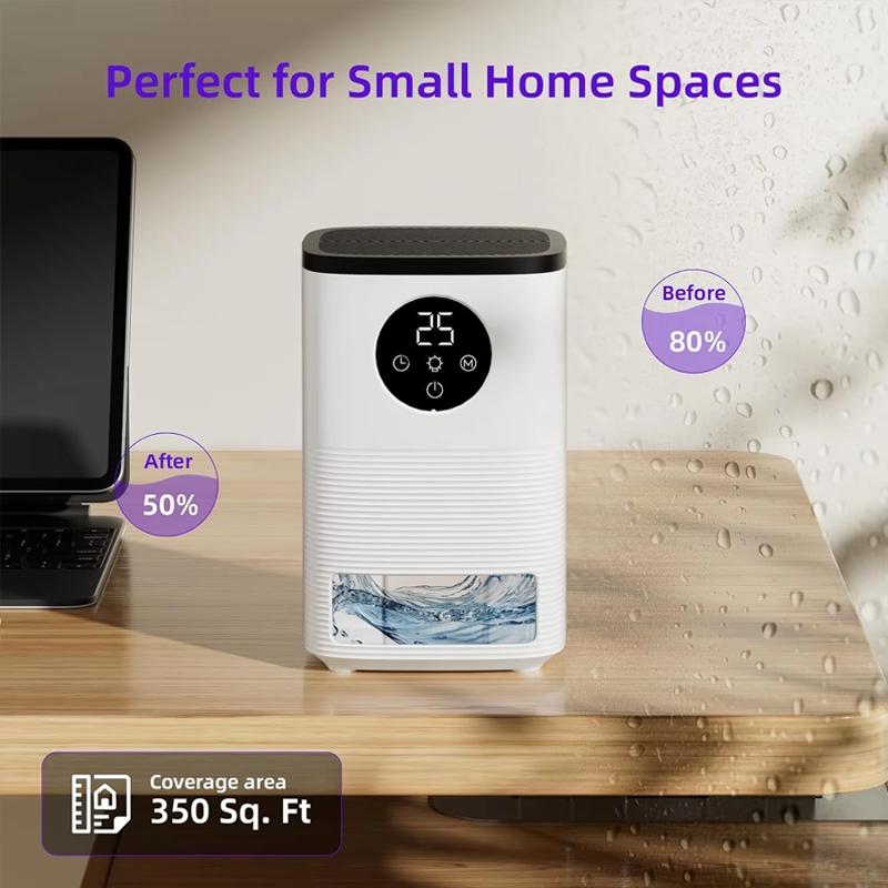 Dehumidifier Water Full Self-Stop Digital Display Screen Intelligent Touch Control Adjustment Efficient Dehumidification