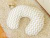Bean-shaped nursing pillow, removable - beige chevron