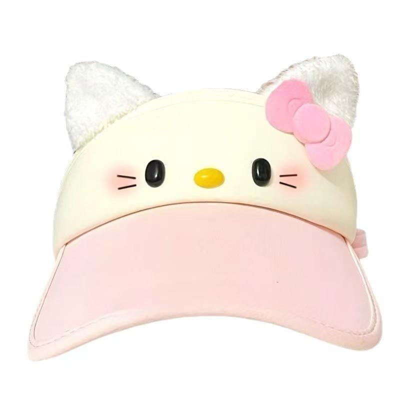 Шляпа от солнца Hello Kitty с широкими полями для девочек, летний козырек