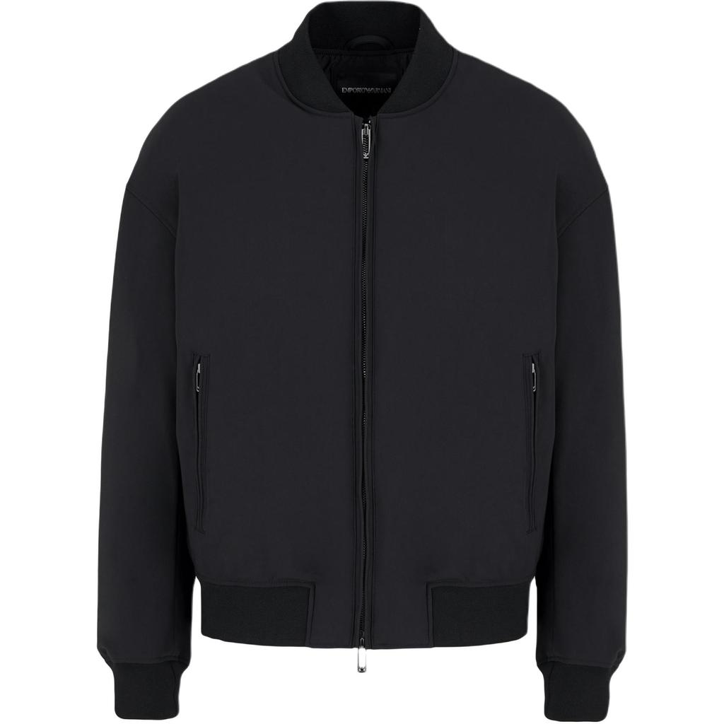 EMPORIO ARMANI Zipped Bomber Jacket In Technical Stretch Nylon 6D1B67-1NUSZ-0999