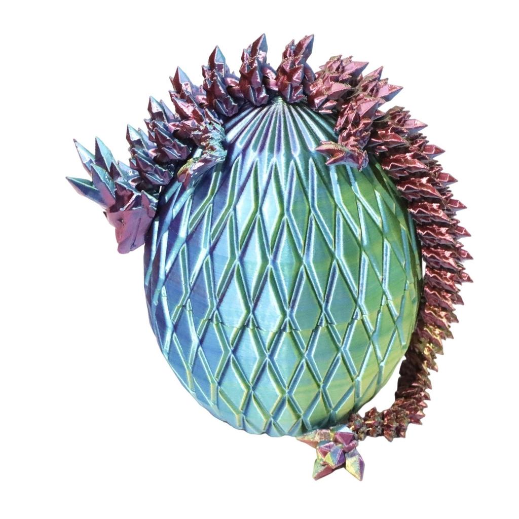 Таинственный дракон в костюме-яйце, 3D-печатный дракон с яйцом, Полностью шарнирно-сочлененный гибкий дракон с яйцами, 3D-печатная подарочная игрушка