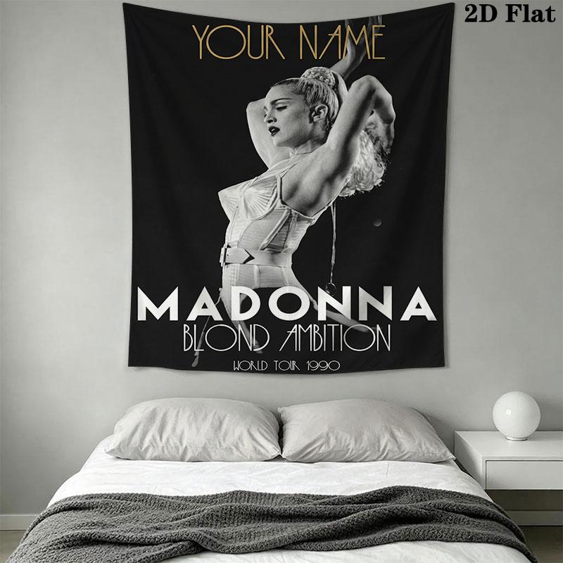 Custom Madonna Wall Hanging Printed Fabric Blanket Decorative Tapestries for Bedroom Living Room Home Decor