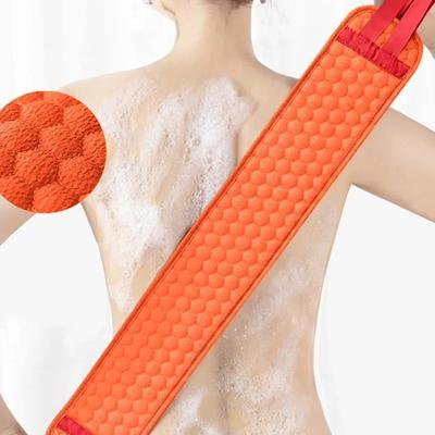 Щетка для спины с ручками, двухстороннее отшелушивающее полотенце для спины, отшелушивающее полотенце для спины, отшелушивающее мочалку, домашний инструмент для ванны