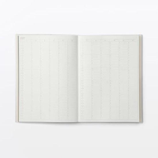 Muji Vertical Schedule Book Monthly Weekly Starting December 2026 Monday Start A5 White