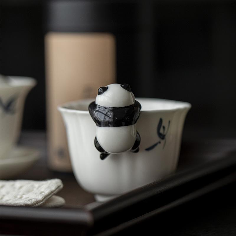 Милые чайные питомцы Панды Подвесной чайный питомец Ретро Фигурка Чайная статуэтка Китайский Кунг-фу Чайная посуда Украшения Чайный сервиз Аксессуары Подарки