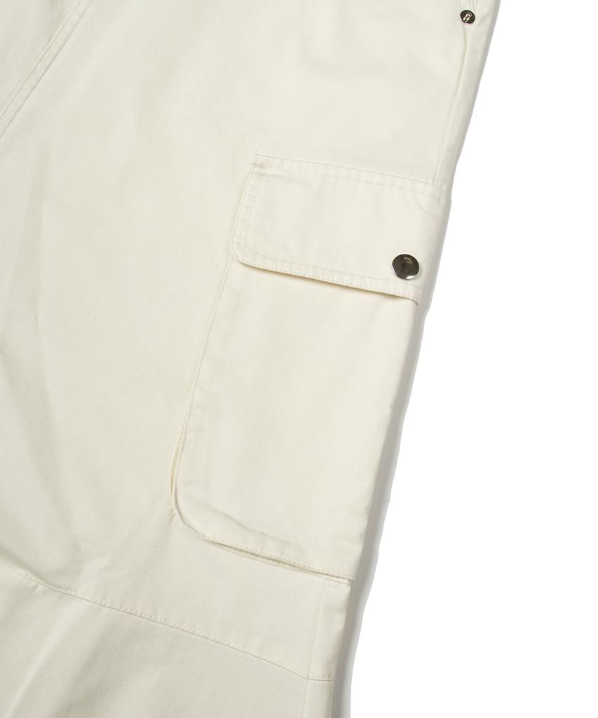 Pallet Long Cargo Shirred Skirt Ivory
